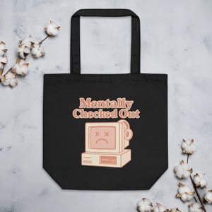 Emotionales Gepäck Einkaufstasche - Lustige Retro Tasche, ästhetische Tasche für psychische Gesundheit, Therapie Humor Geschenk, weiches Mädchen Accessoire