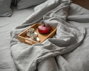 Linen Duvet Cover with Pillowcases set. French linen bedding. Queen size, king size, stonewashed linen, hypo allergenic, OEKO-TEX Certified