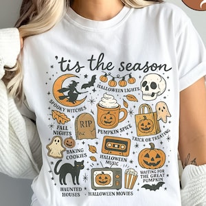 Comfort Colors Fall Shirt, Tis the Season Shirt, Fall Football Shirt, Women&#39;s Fall Shirt, Pumpkin Season, Fall Harvest Shirt, Autumn Doodle