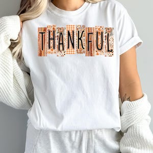Thankful Shirt Comfort Colors®, Thanksgiving Shirt , Cute Fall Crewneck, Fall Shirt, Religious Gift Idea, Retro Fall Season, Autumn Tees