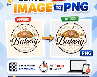 Conversión de imagen a PNG, servicio de eliminación de fondo transparente (entrega en 1 hora) Conversión de imagen personalizada a PNG, servicio de eliminación de fondo