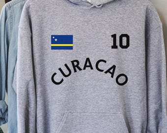 Moletom com capuz de Curaçao, Camiseta de Curaçao, Lembrança do Caribe, Camiseta retrô com palmeiras e pôr do sol, Presente de Curaçao, Combinando com o Caribe