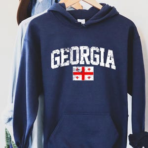 Sudadera con capucha de Georgia, camiseta de Georgia, regalo de Georgia, vacaciones en Georgia, recuerdo de Georgia, regalo para un amigo de Georgia, jersey de Georgia
