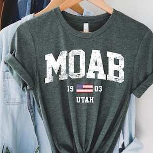 Moab Utah Tee, Moab Utah Shirt, Moab Utah, Utah Shirt,Utah Tshirt, Utah T Shirt, Utah Gifts, Utah Vintage Tee, UT