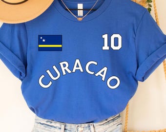 Camiseta da Copa do Mundo de Curaçao, Camiseta de Lembrança Caribenha de Curaçao, Camiseta Retrô com Pôr do Sol e Palmeiras, Presente Combinando com o Caribe de Curaçao