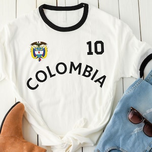 Colombia tshirt, Colombia Jersey Tee for Sports Fans, Colombia fans gift, Colombia world cup, Retro Colombia jersey, world cup jersey