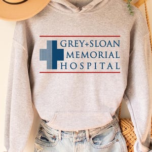 Grey Sloan Memorial Hospital Hoodie, Grey&#39;s Anatomy T-Shirt, Meredith Grey, Derek Shepherd, Grey Anatomy Shirt