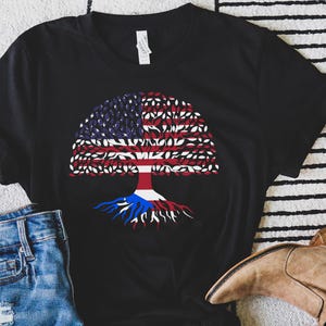 Camiseta con raíces puertorriqueñas, camiseta puertorriqueña, refranes puertorriqueños, camiseta boricua, camiseta bilingüe, camiseta latina