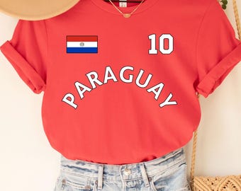 Camiseta da Copa do Mundo do Paraguai, Camiseta do Paraguai, Camisa do Paraguai, Presente da América do Sul, Suéter do Paraguai, Lembrança do Paraguai, Camiseta de Viagem