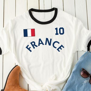 France ringer tshirt, France Jersey Tee for Sports Fans, France fans gift, France world cup, Retro France jersey