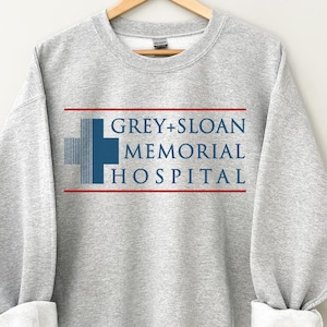 Grey Sloan Memorial Hospital Sweatshirt, Grey&#39;s Anatomy T-Shirt, Meredith Grey, Derek Shepherd, Grey Anatomy Shirt