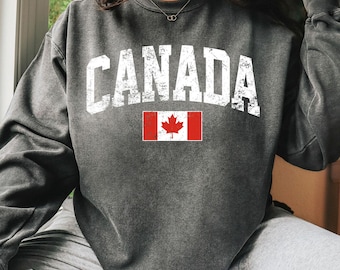 カナダの快適な色のスウェットシャツ、カナダのTシャツ、カナダのシャツ、カナダのTシャツ、カナダのギフト、カナダの休暇、カナダのお土産、カナダの友人