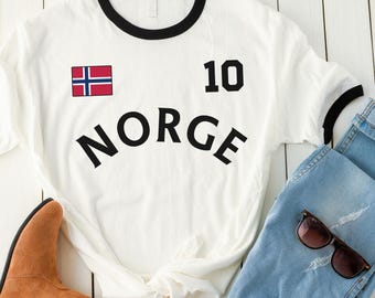 Camiseta da Noruega, Camiseta da Seleção Norueguesa para Fãs de Esportes, Presente para Fãs da Noruega, Copa do Mundo da Noruega, Camisa Retrô da Noruega, Camisa da Copa do Mundo