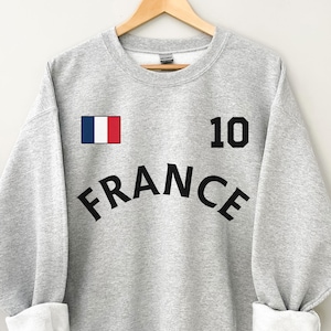 Frankreich Sweatshirt, Frankreich Jersey T-Shirt für Sportfans, Frankreich Fans Geschenk, Frankreich WM, Retro Frankreich Trikot