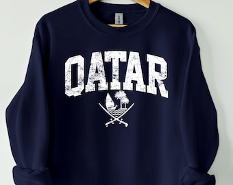 Sudadera de Qatar, camiseta de Qatar, camiseta de Qatar, regalo de Qatar, vacaciones en Qatar, recuerdo de Qatar, regalo para un amigo de Qatar, camiseta de Qatar