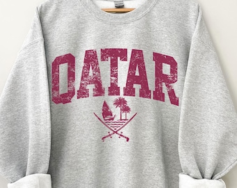 Sudadera de Qatar, camiseta de Qatar, camiseta de Qatar, regalo de Qatar, vacaciones en Qatar, recuerdo de Qatar, regalo para un amigo de Qatar, camiseta de Qatar