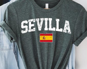 Camiseta de Sevilha, Camisa de Sevilha, Camiseta de viagem para Sevilha, Férias em Sevilha, Camiseta de viagem para Sevilha, Viagem a Sevilha, Cidade natal de Sevilha, Sevilha