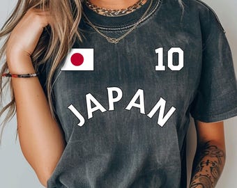 Camiseta com as cores do Japão, Camisa da Seleção Japonesa, Futebol Japonês, Basquete Japonês, Copa do Mundo de Basquete, Número Personalizado, Presente do Japão, Copa do Mundo