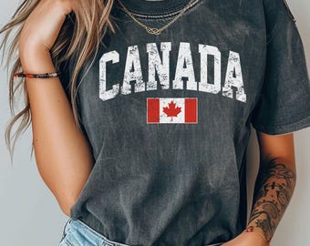 T-shirt couleurs confort Canada, chemise Canada, t-shirt Canada, cadeau Canada, vacances Canada, souvenir Canada, cadeau ami Canada
