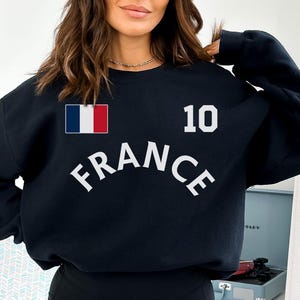 Frankreich Hoodie, Frankreich Jersey T-Shirt für Sportfans, Frankreich Fans Geschenk, Frankreich WM, Retro Frankreich Trikot, Frankreich