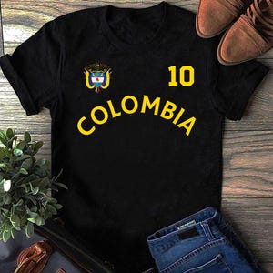 Colombia tshirt, Colombia Jersey Tee for Sports Fans, Colombia fans gift, Colombia world cup, Retro Colombia jersey, world cup jersey