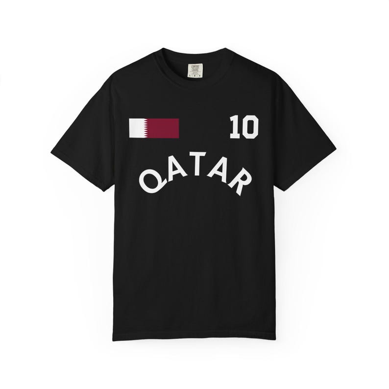 Camiseta de Qatar con colores cómodos para el Mundial, Camiseta de Qatar, Camiseta de Qatar, Regalo de Qatar, Vacaciones en Qatar, Recuerdo de Qatar, Regalo para un amigo de Qatar, Qatar imagen 5