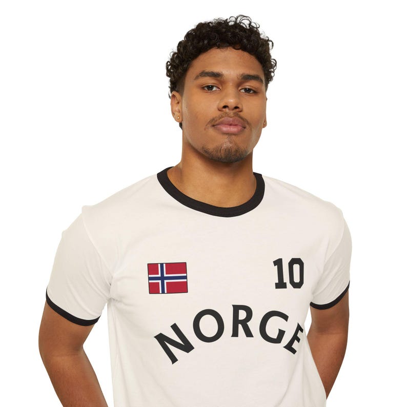 Norge tshirt, Norway Jersey Tee for Sports Fans, Norway fans gift, Norway world cup, Retro Norway jersey, world cup jersey image 2