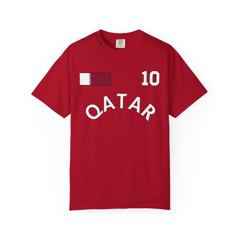 Camiseta de Qatar con colores cómodos para el Mundial, Camiseta de Qatar, Camiseta de Qatar, Regalo de Qatar, Vacaciones en Qatar, Recuerdo de Qatar, Regalo para un amigo de Qatar, Qatar imagen 8