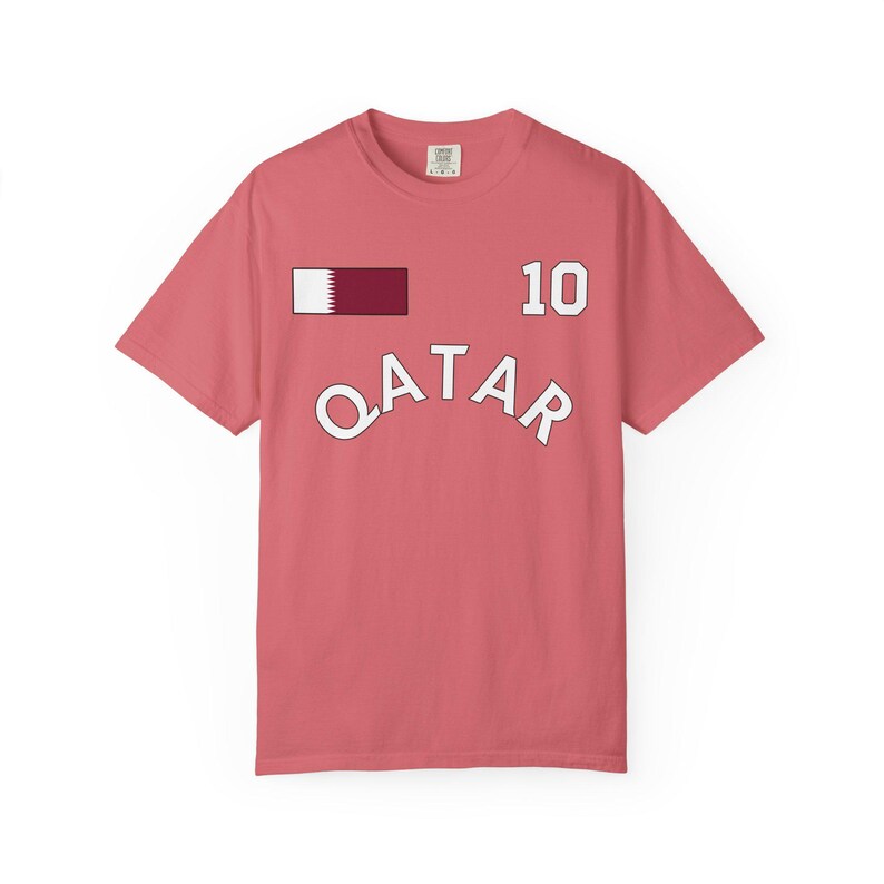 Camiseta de Qatar con colores cómodos para el Mundial, Camiseta de Qatar, Camiseta de Qatar, Regalo de Qatar, Vacaciones en Qatar, Recuerdo de Qatar, Regalo para un amigo de Qatar, Qatar imagen 7