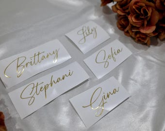 Custom Name Decals | Personalized Vinyl Sticker | Bridesmaid Names, Water Bottle, Wedding Party, Bachelorette Labels