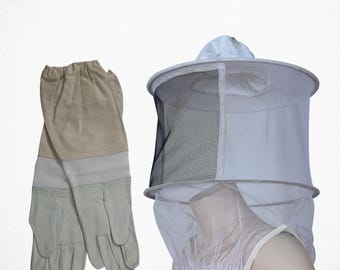 Beekeeping Veil and Gloves Set: Protective Beekeeper Gear