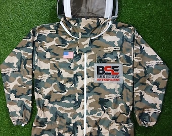 Camo Cotton Beekeeping Suit: Army Style Beekeeper Outfit