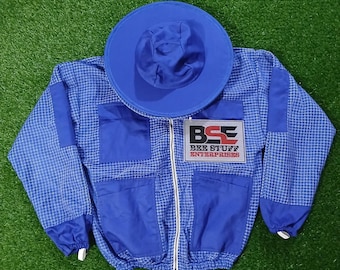 Ventilated Beekeeping Jacket: 3-Layer Protective Bee Suit - Round Veil Hood