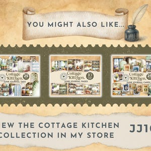 Diario imprimible con temática de cocina, kit de recetas efímeras imprimibles, tarjetas de recetas para cocina campestre, etiquetas de notas, complemento vintage para cocina JJ106 imagen 11