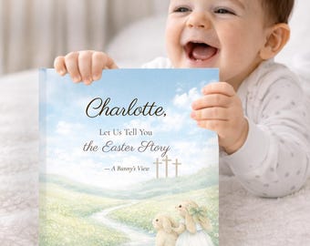 Personalized Easter Story Book for Kids, Christian Easter Book with Name, Bunny Easter Story, Religious Easter Gift