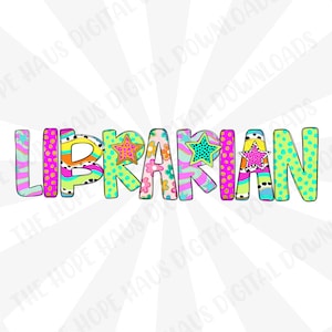 Preppy Back to School Librarian PNG, Teacher First Day of School Shirt Design, Girly Teacher Shirt Sublimation, Librarian Digital Download