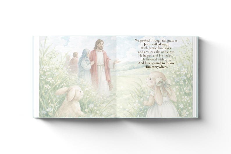 Personalisiertes Ostergeschichtenbuch für Kinder, christliches Andenken für Kinder, vom Glauben gefülltes Ostergeschenk, Hardcover oder Softcover Bild 16