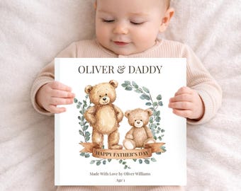 Personalized Father’s Day Book from Child, Custom Dad Gift, First Father’s Day Gift, Daddy Storybook, Keepsake Gift for Dad