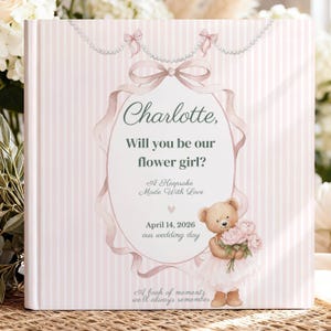 Personalized Flower Girl Proposal Book, Will You Be Our Flower Girl Gift, Custom Wedding Keepsake Book for Little Girl