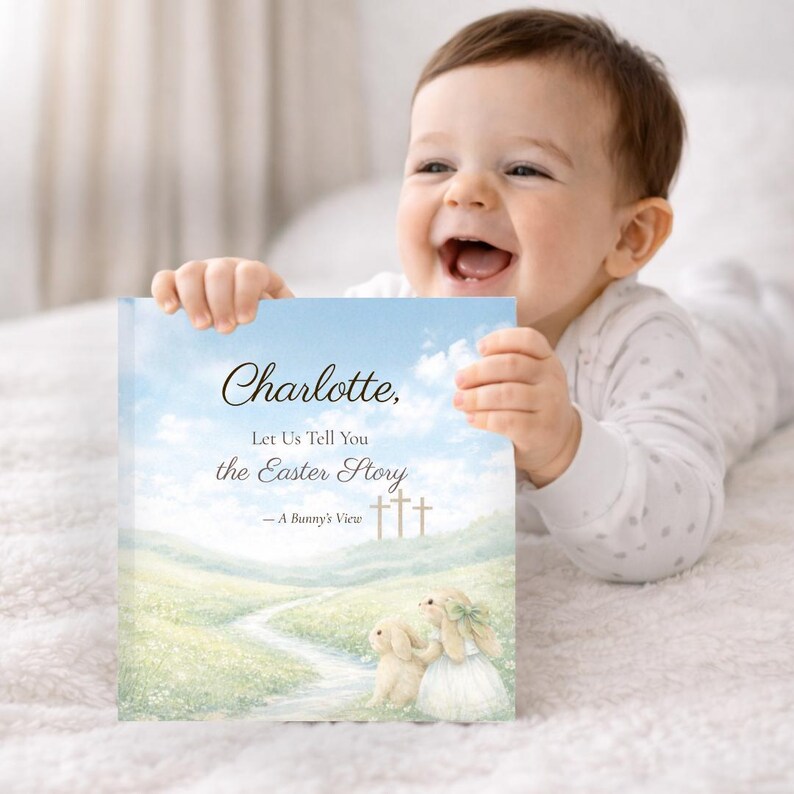 Personalisiertes Ostergeschichtenbuch für Kinder, christliches Andenken für Kinder, vom Glauben gefülltes Ostergeschenk, Hardcover oder Softcover Bild 18
