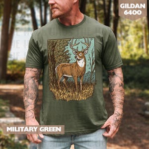 Retro Deer Shirt, Deer Hunting Dad shirt, Dad Gift for Hunter, Hunting T-Shirt, Husband Shirts, Fathers Day Gift For Grandpa
