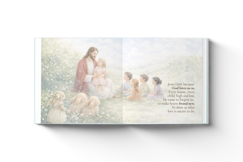 Personalisiertes Ostergeschichtenbuch für Kinder, christliches Andenken für Kinder, vom Glauben gefülltes Ostergeschenk, Hardcover oder Softcover Bild 14