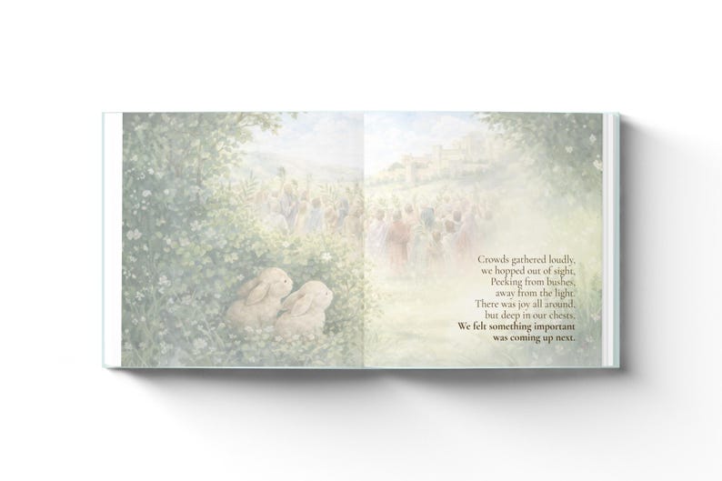 Personalisiertes Ostergeschichtenbuch für Kinder, christliches Andenken für Kinder, vom Glauben gefülltes Ostergeschenk, Hardcover oder Softcover Bild 13