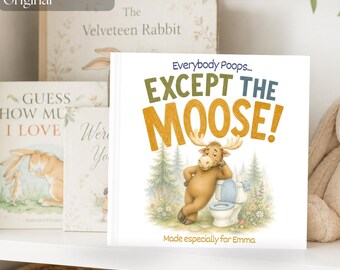 Personalized Potty Training Book for Toddlers | Custom Potty Learning Story | Toilet Training Book for Boys & Girls | Moose Potty Book
