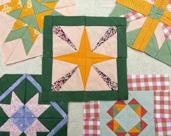 Ensemble de motifs FPP avec blocs de courtepointe : 5 modèles modernes (téléchargement numérique)