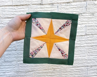 Motif de morceau de papier de base de bloc de couette moderne classique - FPP - modèle pour débutant confiant - étoile fine