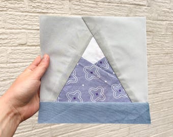 Snowy Mountain Quilt Block FPP Template - Forest Sewing Pattern - Digital Download - 5 Sizes