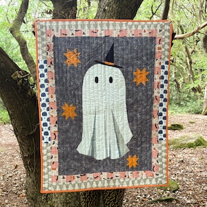 Ghost-quiltpatroon – Halloween FPP-naaipatroonsjabloon – pdf A4 digitale download – eenvoudig te gebruiken voor beginners