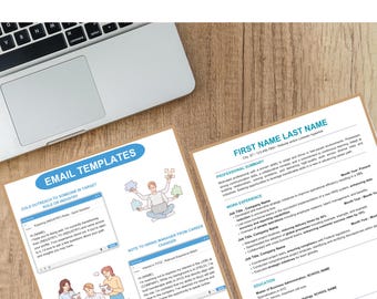 Career Change Job Search Kit | Canva Resume Template, Interview Prep Guide + Email Scripts | Instant Download