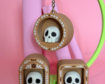 Mini Skull Book Nook fidget clicker